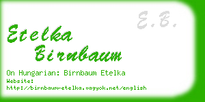 etelka birnbaum business card